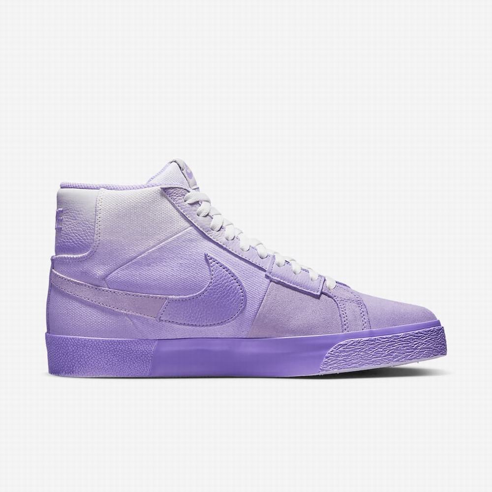 Skate Topanky Nike SB Zoom Blazer Mid PRM Damske Nachový Biele | SK638297