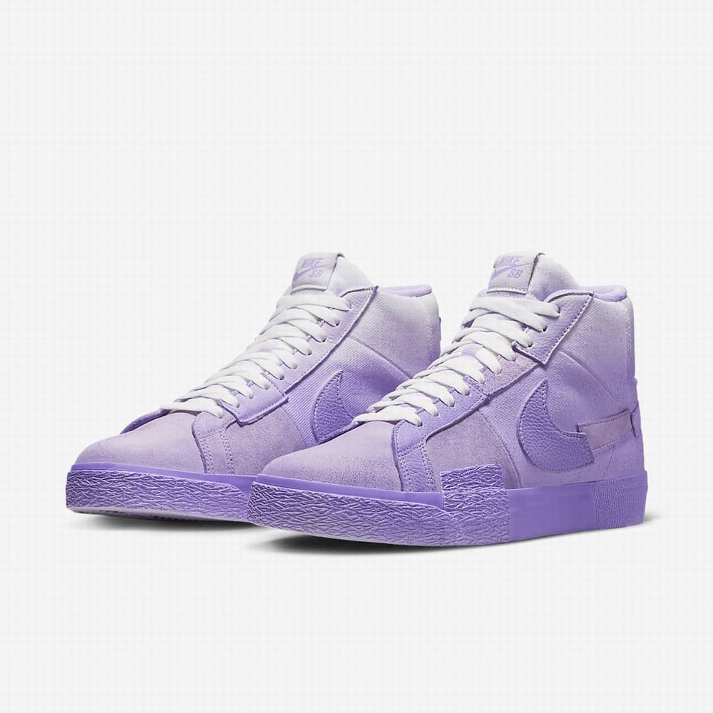 Skate Topanky Nike SB Zoom Blazer Mid PRM Damske Nachový Biele | SK638297