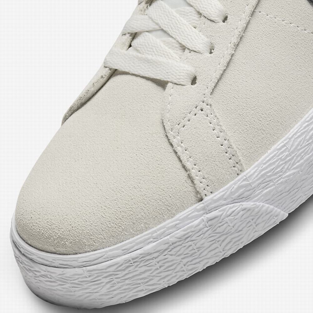 Skate Topanky Nike SB Zoom Blazer Mid Panske Béžové Biele Nachový | SK857492