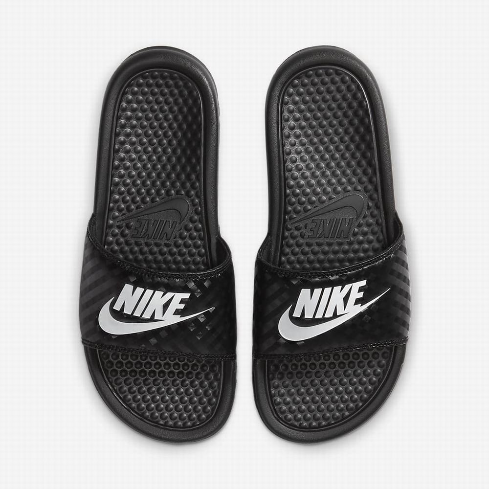 Slapky Nike Benassi JDI Damske Čierne Biele | SK063241