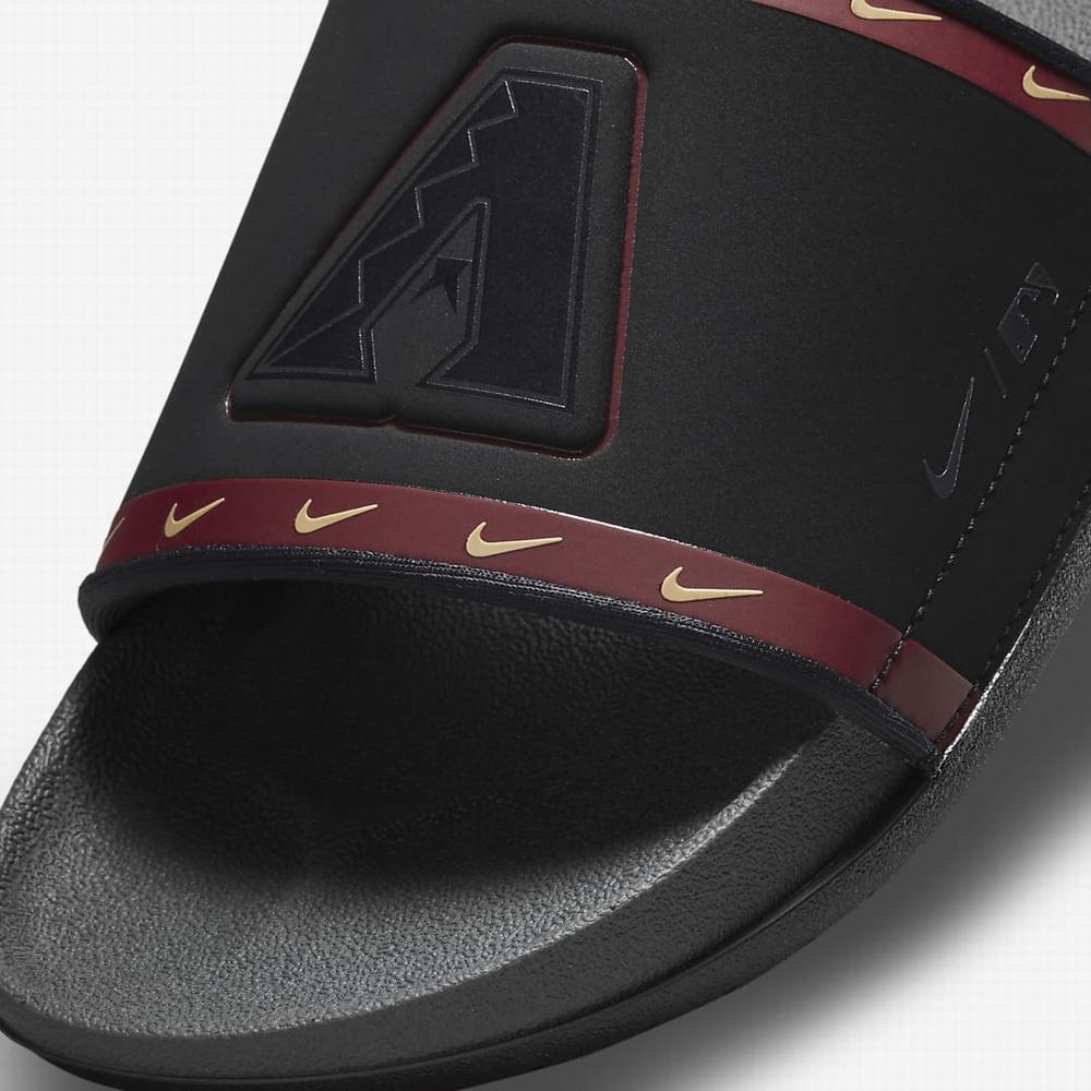 Slapky Nike Offcourt (MLB Arizona Diamondbacks) Panske Čierne Červené Zlate Tmavo Siva | SK968143