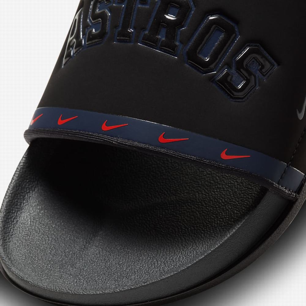 Slapky Nike Offcourt (MLB Houston Astros) Panske Čierne Námornícka Modrá Oranžové Tmavo Siva | SK259384