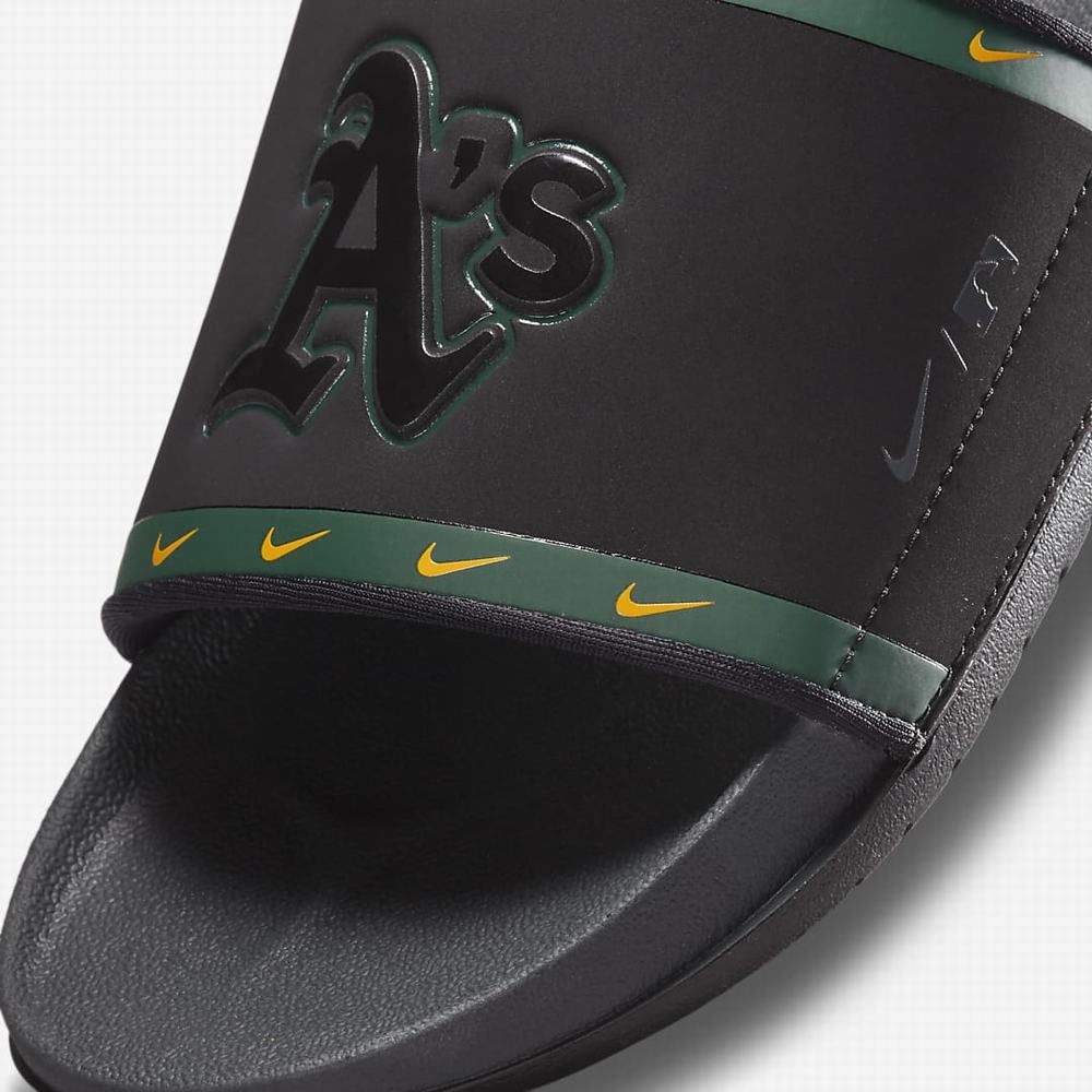 Slapky Nike Offcourt (MLB Oakland Athletics) Panske Čierne Zelene Oranžové Tmavo Siva | SK345810