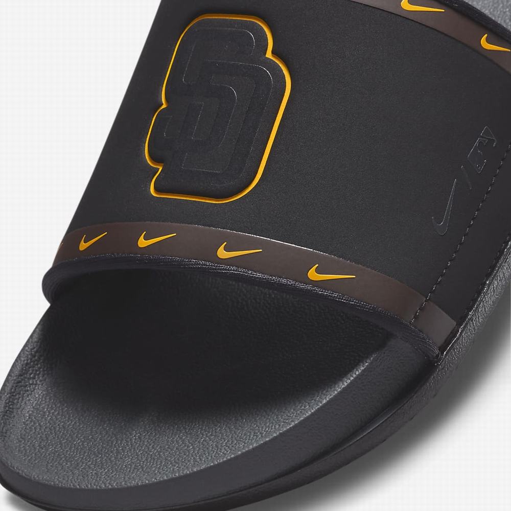 Slapky Nike Offcourt (MLB San Diego Padres) Panske Čierne Tmavo Tmavo Siva | SK019728