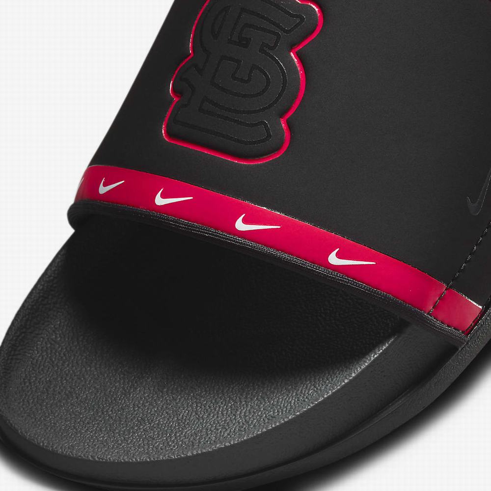 Slapky Nike Offcourt (MLB St. Louis Cardinals) Panske Čierne Červené Biele Tmavo Siva | SK258937