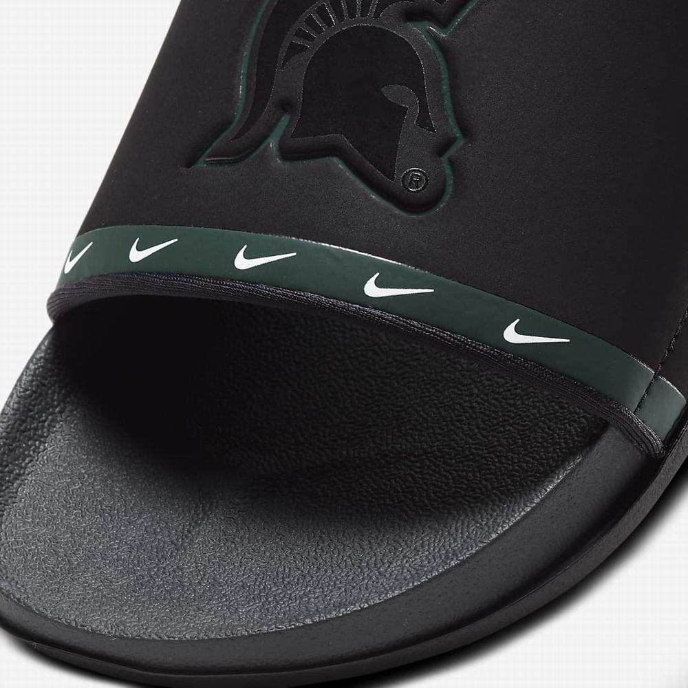 Slapky Nike Offcourt (Michigan State) Panske Čierne Zelene Biele Tmavo Siva | SK854962