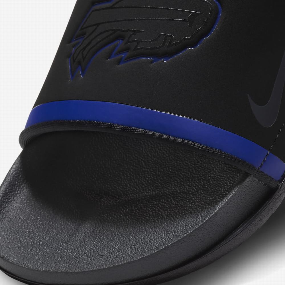 Slapky Nike Offcourt (NFL Buffalo Bills) Panske Čierne Kráľovská Modrá Červené Tmavo Siva | SK963478