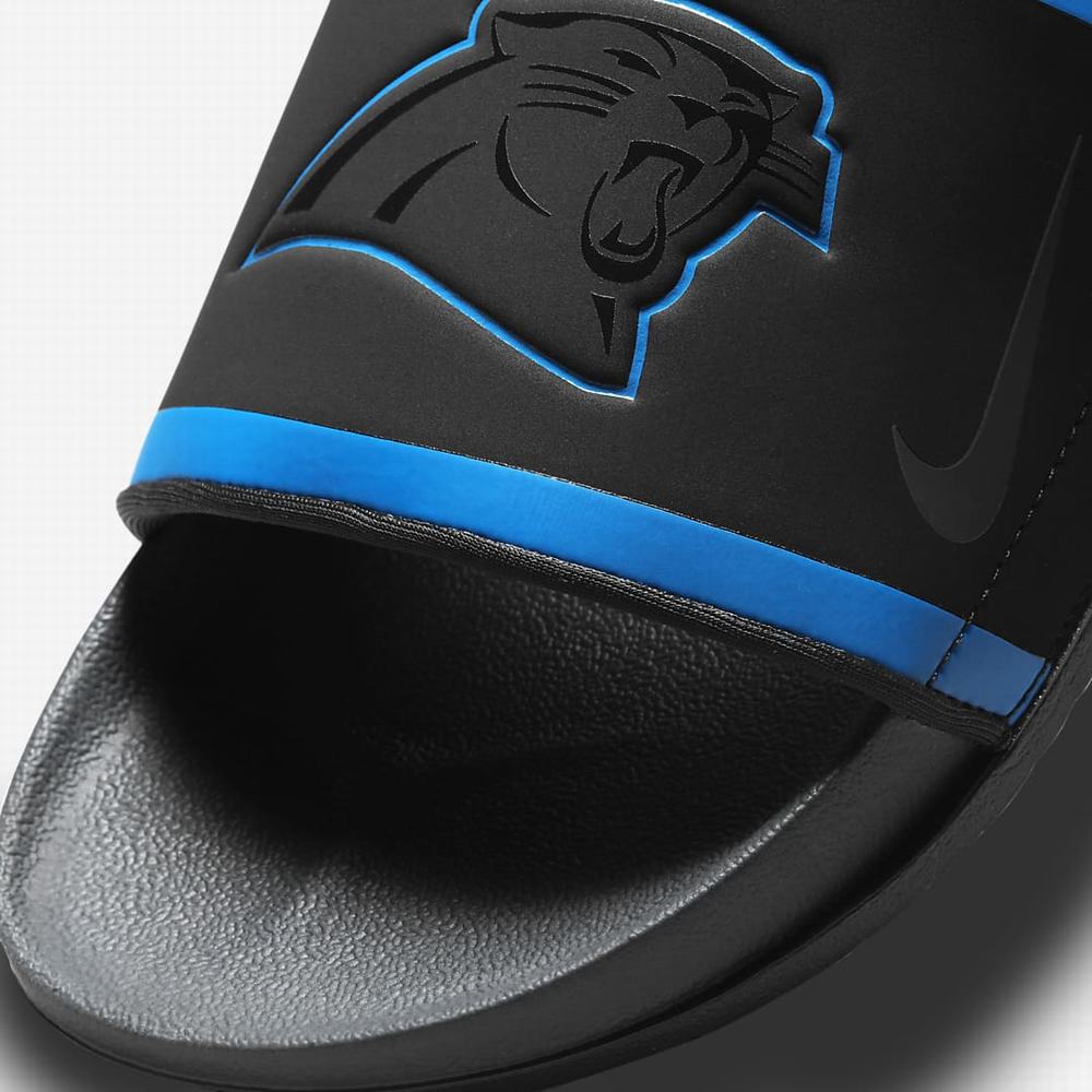 Slapky Nike Offcourt (NFL Carolina Panthers) Panske Čierne Modre Biele Tmavo Siva | SK528961