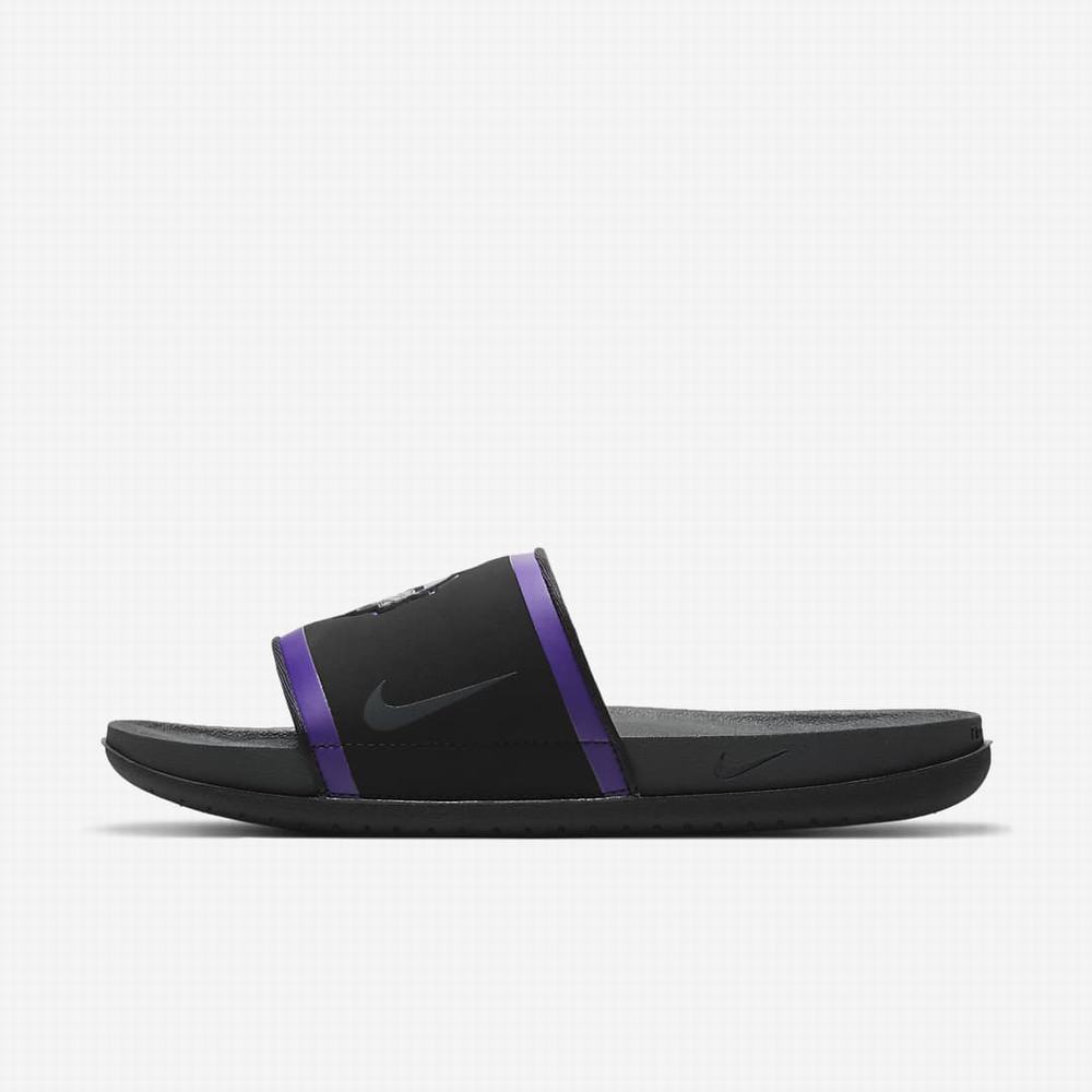 Slapky Nike Offcourt (NFL Minnesota Vikings) Panske Čierne Nachový Zlate Tmavo Siva | SK309264