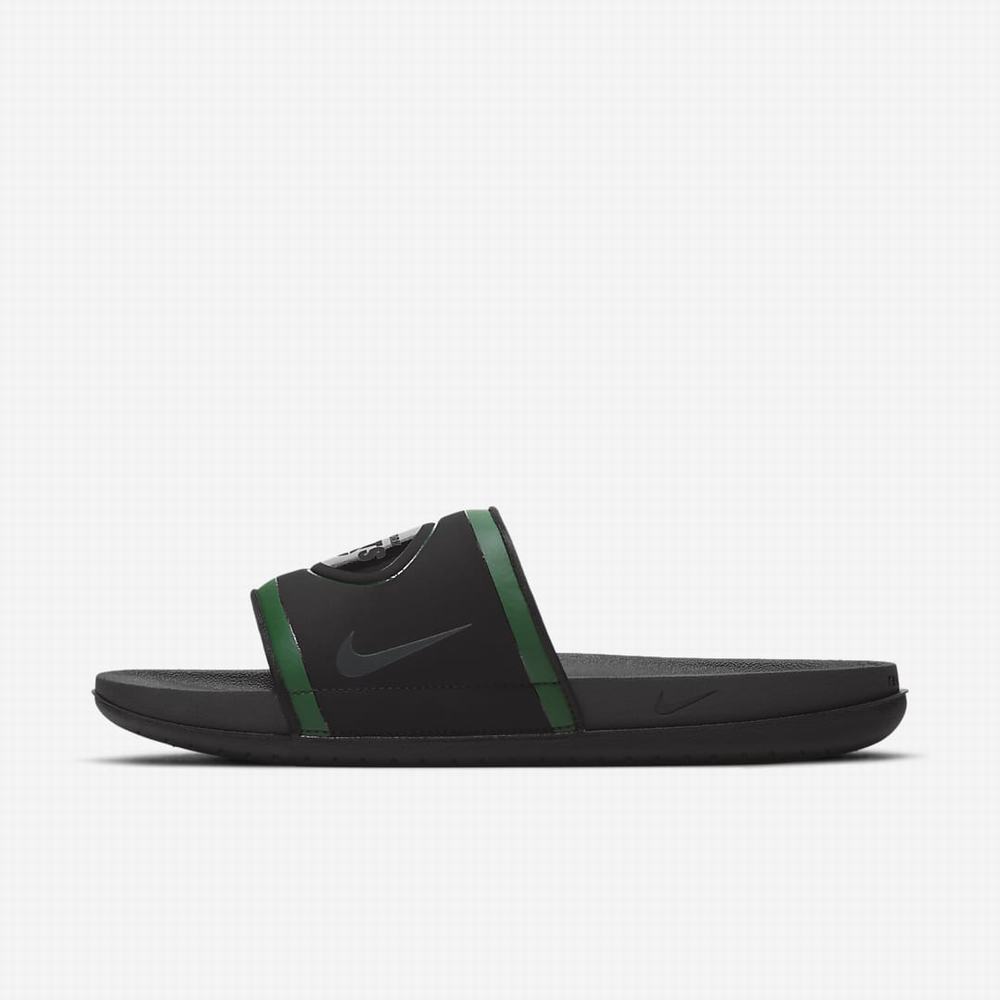 Slapky Nike Offcourt (NFL New York Jets) Panske Čierne Zelene Biele Tmavo Siva | SK910647