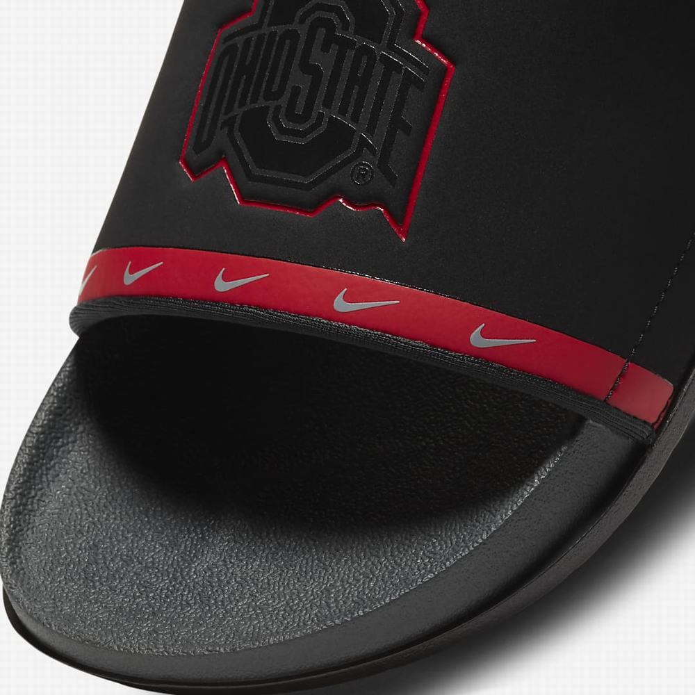 Slapky Nike Offcourt (Ohio State) Panske Čierne Červené Siva Tmavo Siva | SK504372