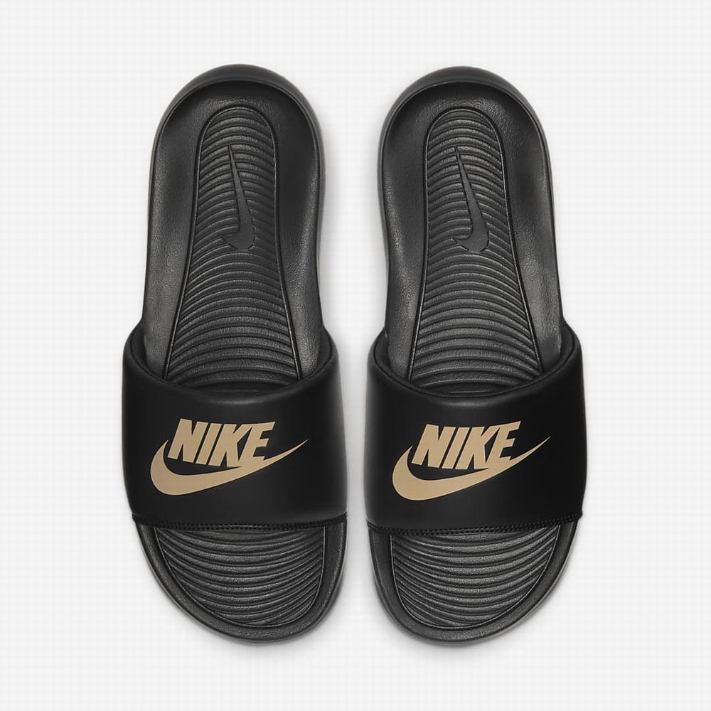 Slapky Nike Victori One Panske Čierne Metal Zlate | SK129874