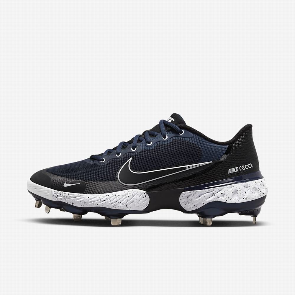 Softball Obuv Nike Alpha Huarache Elite 3 Low Damske Námornícka Modrá Biele Modre Čierne | SK146387