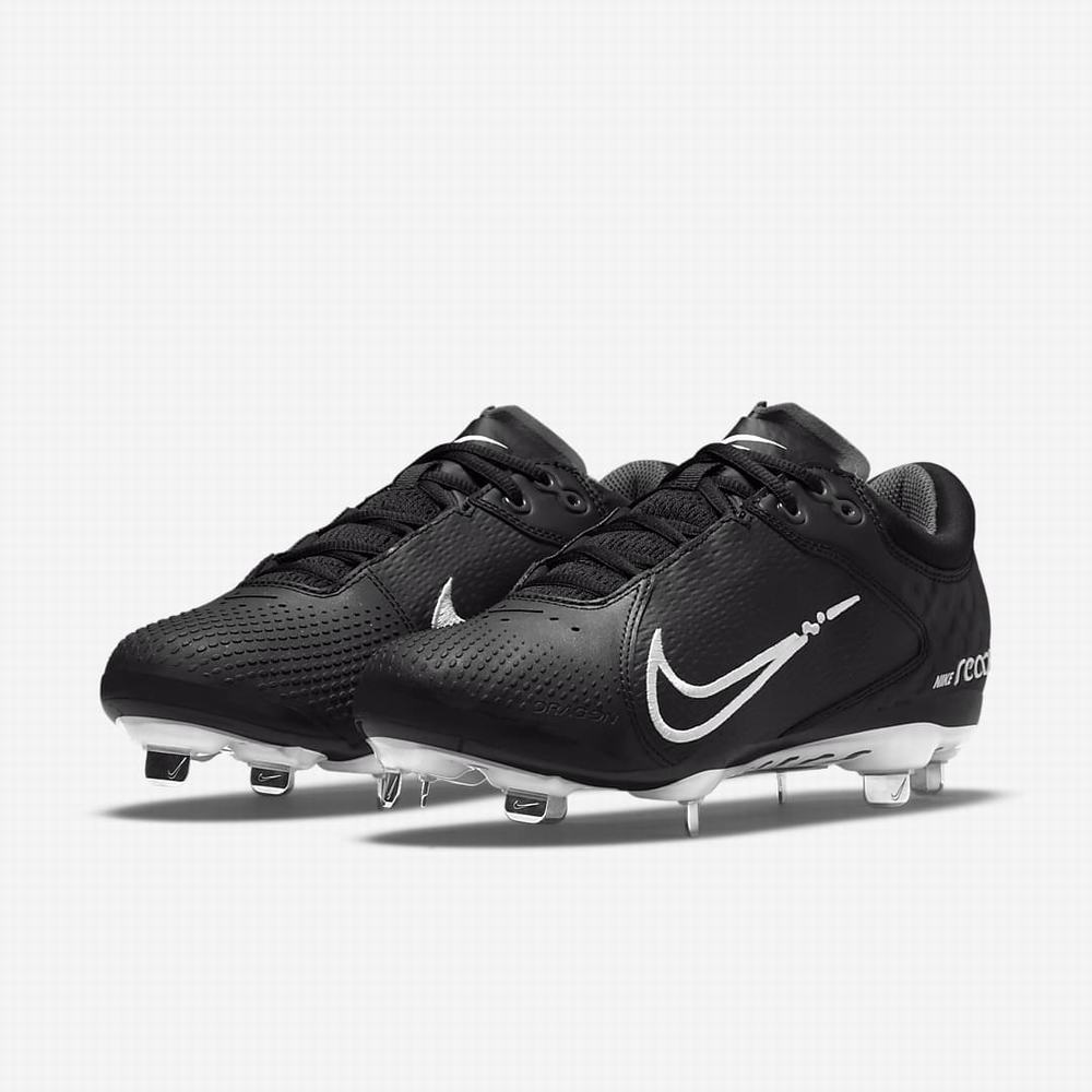 Softball Obuv Nike Hyperdiamond 4 Elite Damske Čierne Tmavo Siva Biele | SK928063