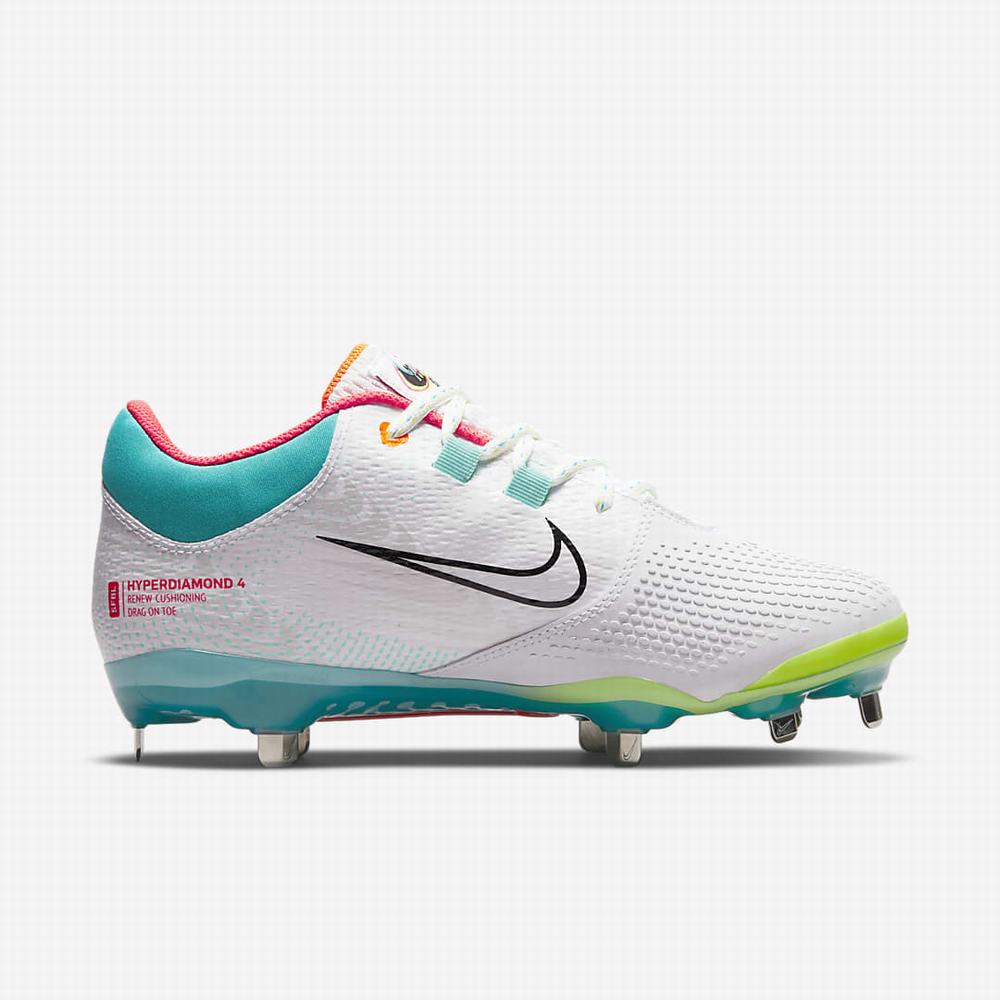 Softball Obuv Nike Hyperdiamond 4 Pro Damske Biele Zelene Čierne | SK182374