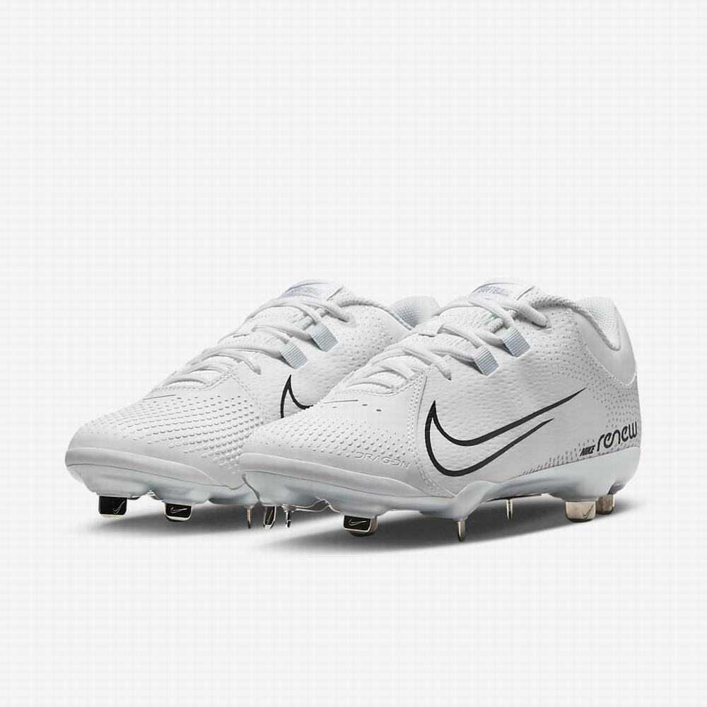 Softball Obuv Nike Hyperdiamond 4 Pro Damske Biele Platina Siva Čierne | SK381052