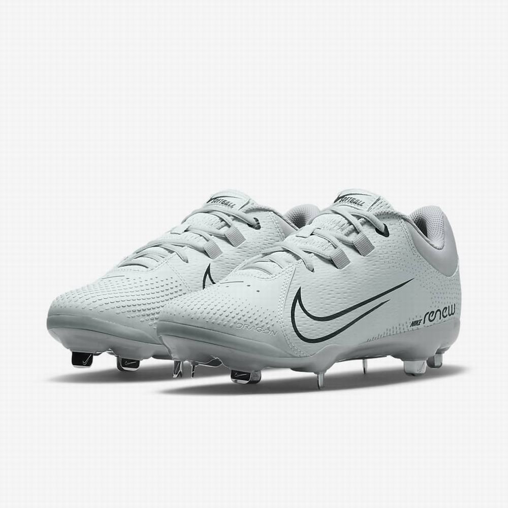 Softball Obuv Nike Hyperdiamond 4 Pro Damske Platina Siva Tmavo Siva | SK760439