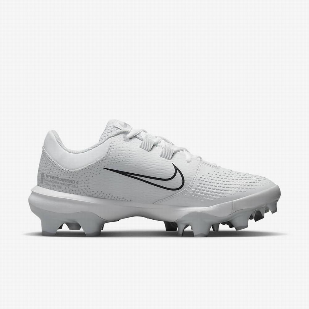 Softball Obuv Nike Hyperdiamond 4 Pro MCS Damske Biele Siva Platina Čierne | SK390715