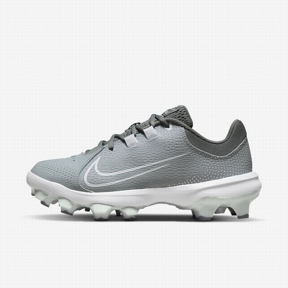 Softball Obuv Nike Hyperdiamond 4 Pro MCS Damske Siva Siva Platina Biele | SK964183