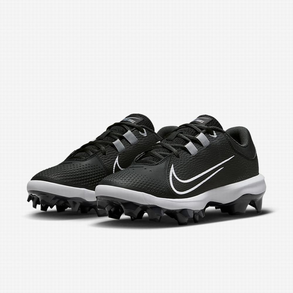 Softball Obuv Nike Hyperdiamond 4 Pro MCS Damske Čierne Tmavo Siva Siva Biele | SK970412