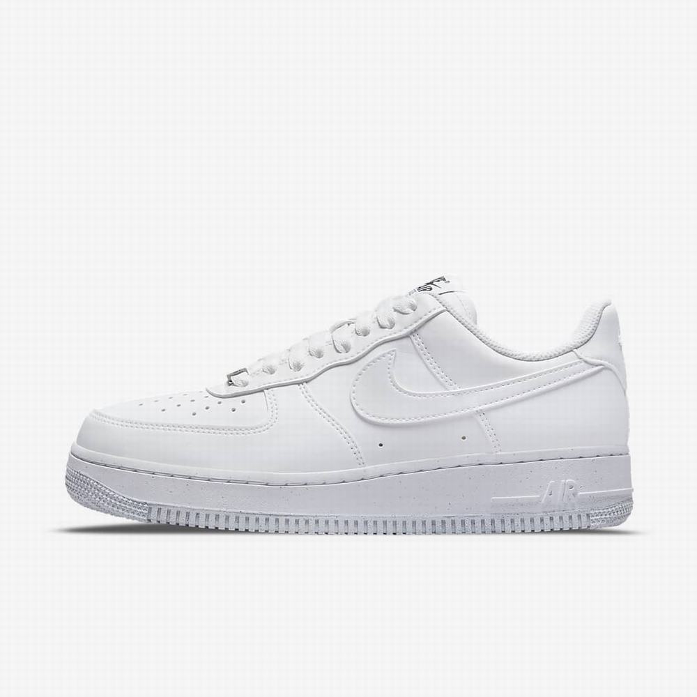 Tenisky Nike Air Force 1 \'07 Next Nature Damske Biele Čierne Metal Strieborne Biele | SK486721