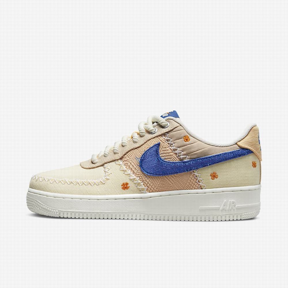 Tenisky Nike Air Force 1 \'07 Premium Panske Béžové Biele Čierne Tmavo Modre | SK516372