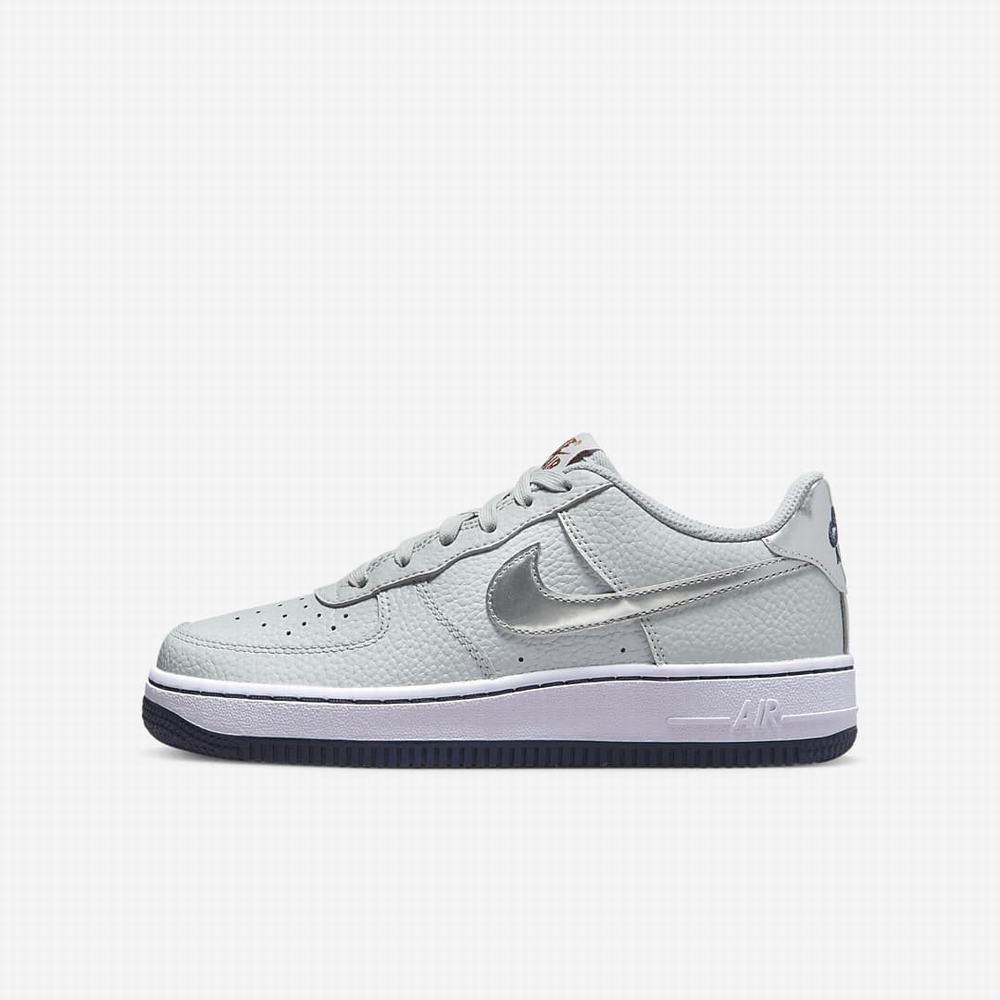 Tenisky Nike Air Force 1 Detske Platina Nachový Námornícka Modrá Metal Strieborne | SK853926