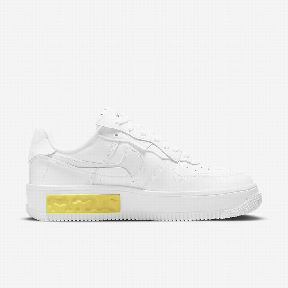 Tenisky Nike Air Force 1 Fontanka Damske Biele Žlté Biele | SK760382