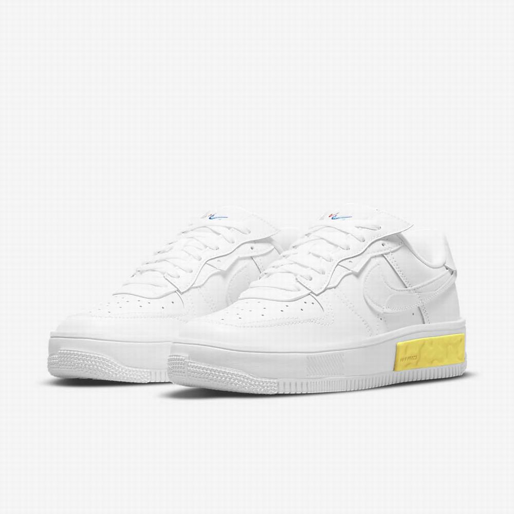 Tenisky Nike Air Force 1 Fontanka Damske Biele Žlté Biele | SK760382