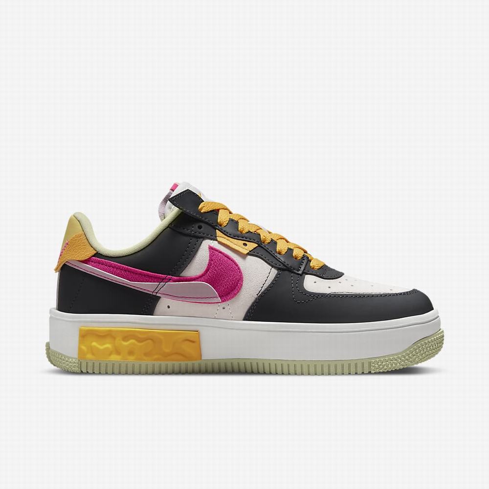 Tenisky Nike Air Force 1 Fontanka Damske Čierne Biele Nachový Ruzove | SK847921