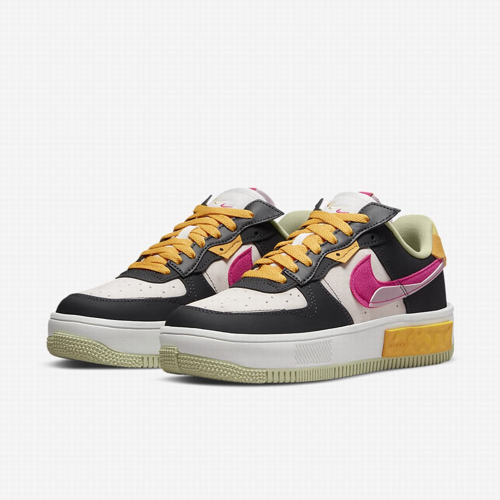 Tenisky Nike Air Force 1 Fontanka Damske Čierne Biele Nachový Ruzove | SK847921