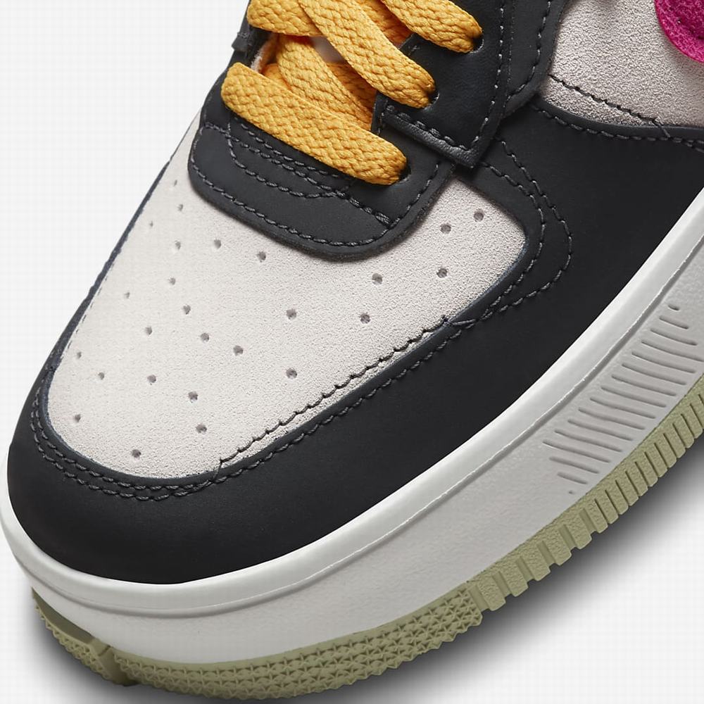 Tenisky Nike Air Force 1 Fontanka Damske Čierne Biele Nachový Ruzove | SK847921