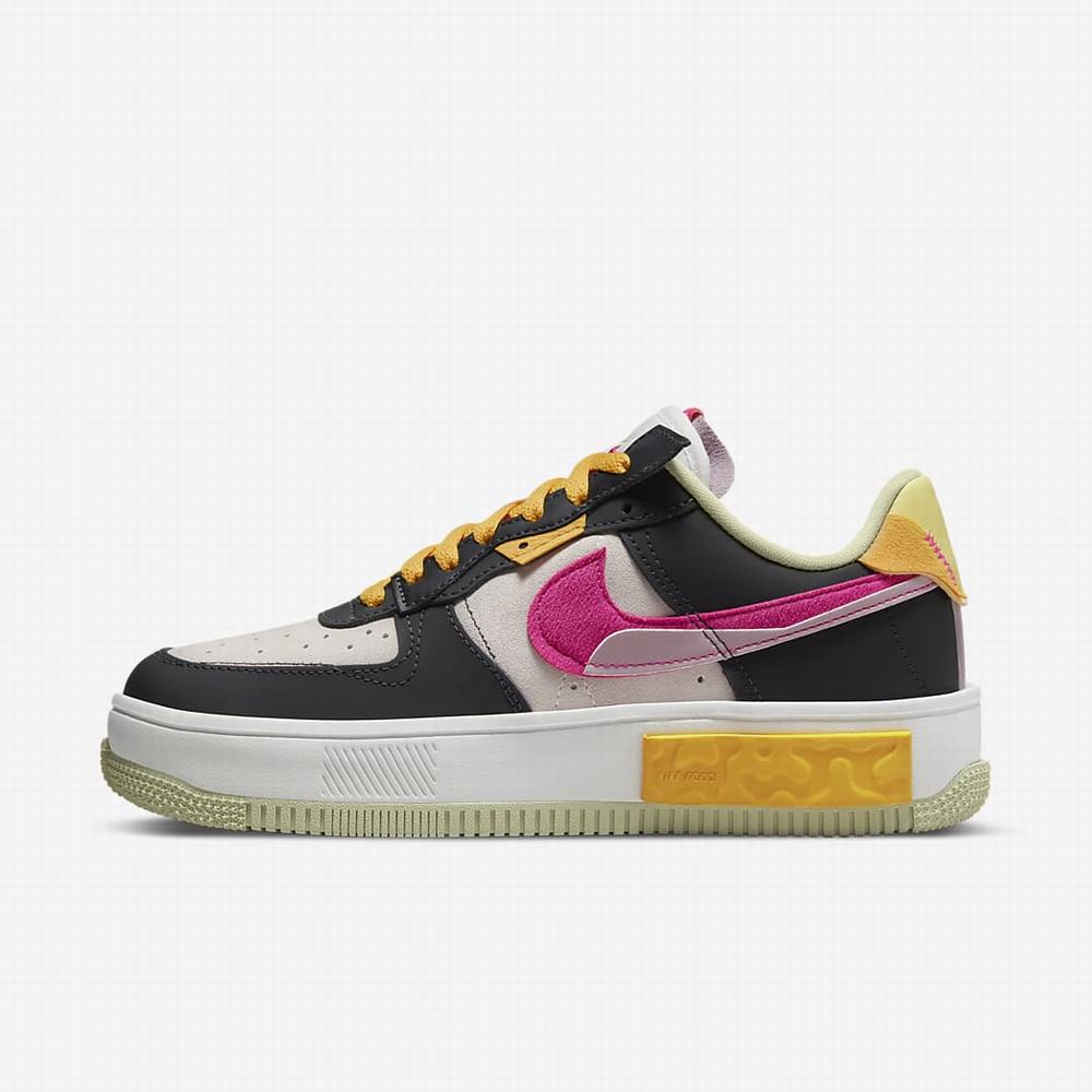 Tenisky Nike Air Force 1 Fontanka Damske Čierne Biele Nachový Ruzove | SK847921