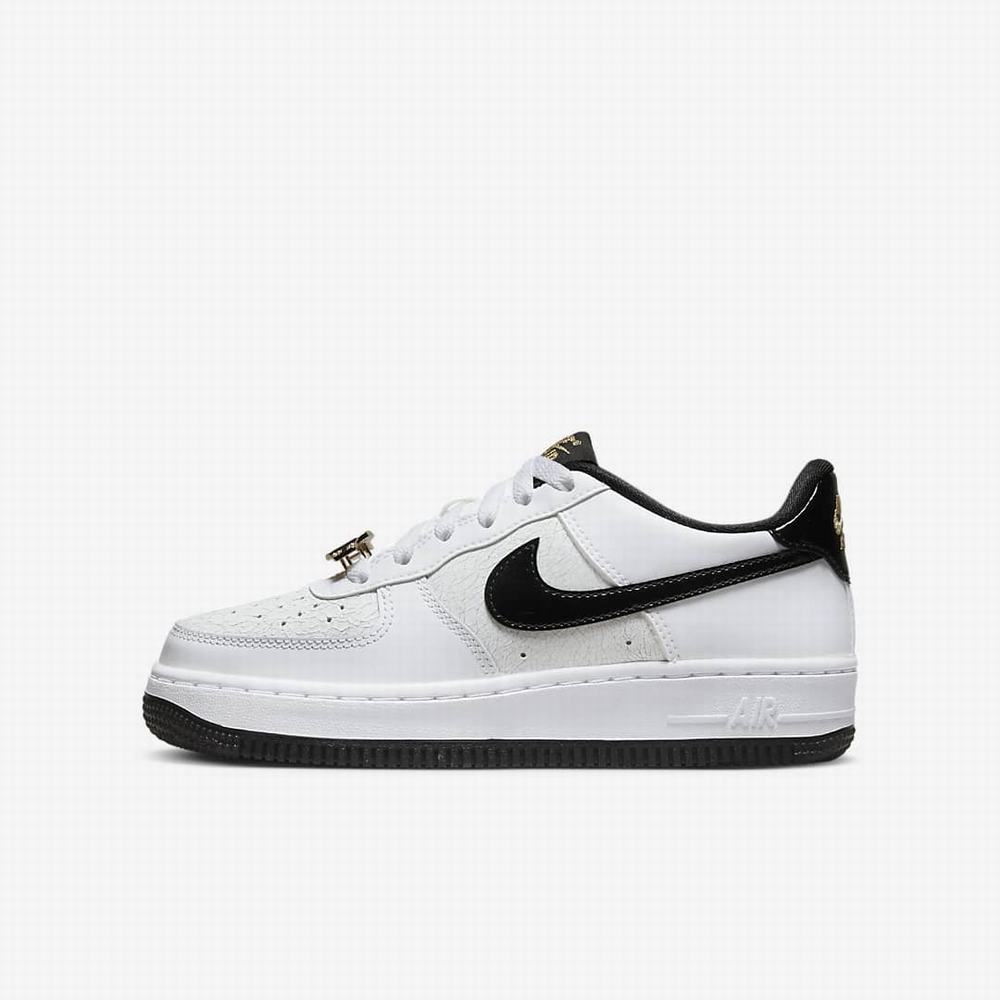 Tenisky Nike Air Force 1 LV8 Detske Biele Platina Čierne | SK127039