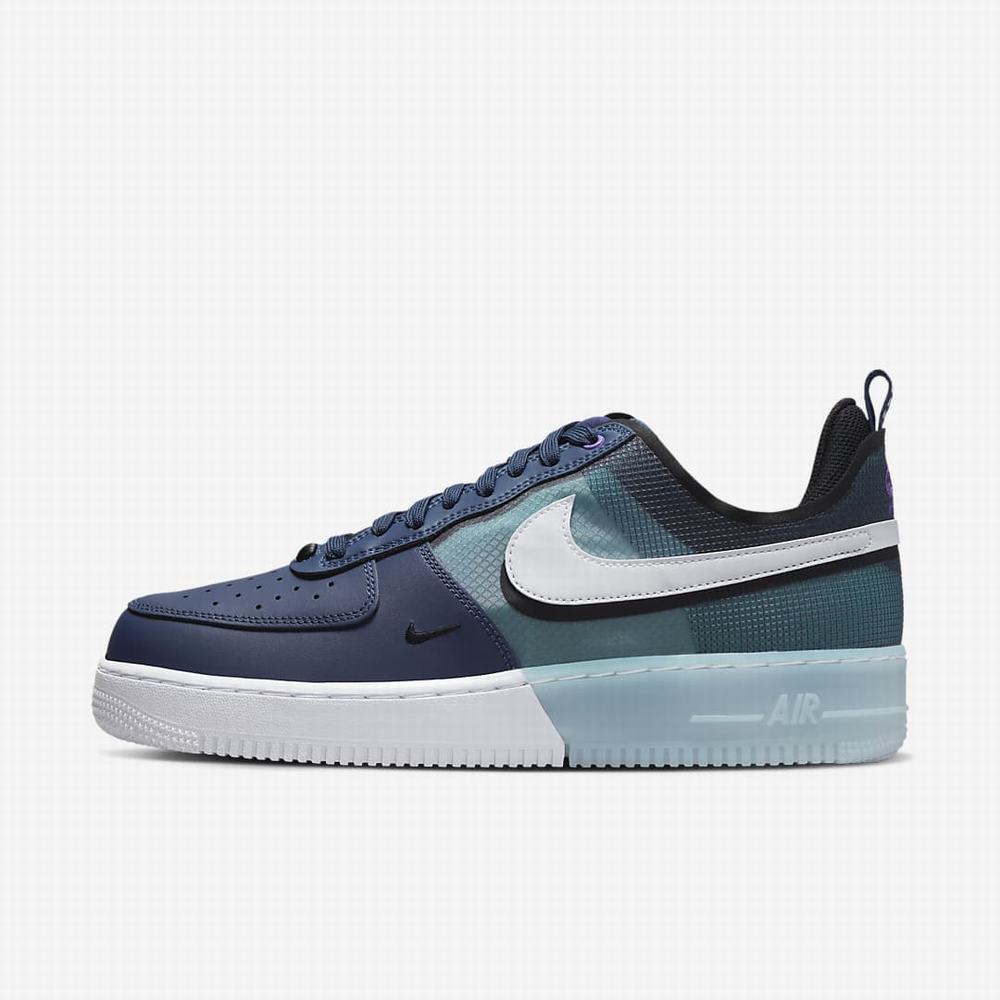 Tenisky Nike Air Force 1 React Panske Námornícka Modrá Čierne Nachový Biele | SK206813