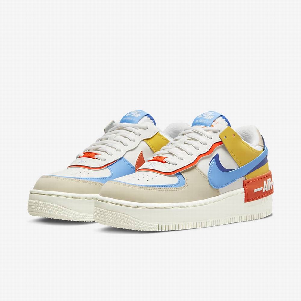 Tenisky Nike Air Force 1 Shadow Damske Béžové Kráľovská Modrá Oranžové Modre | SK350186