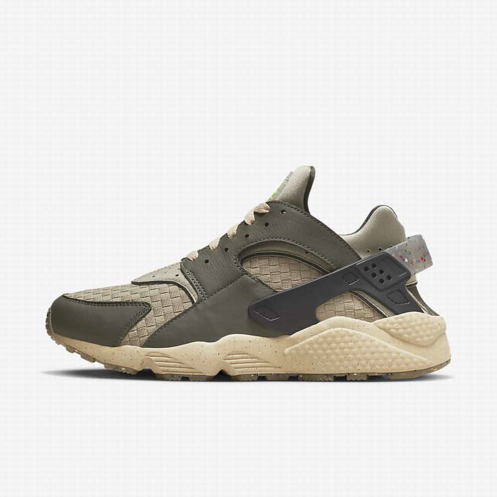 Tenisky Nike Air Huarache Crater Premium Panske Hnedožltý Čierne Siva Svetlo Zelene | SK723685