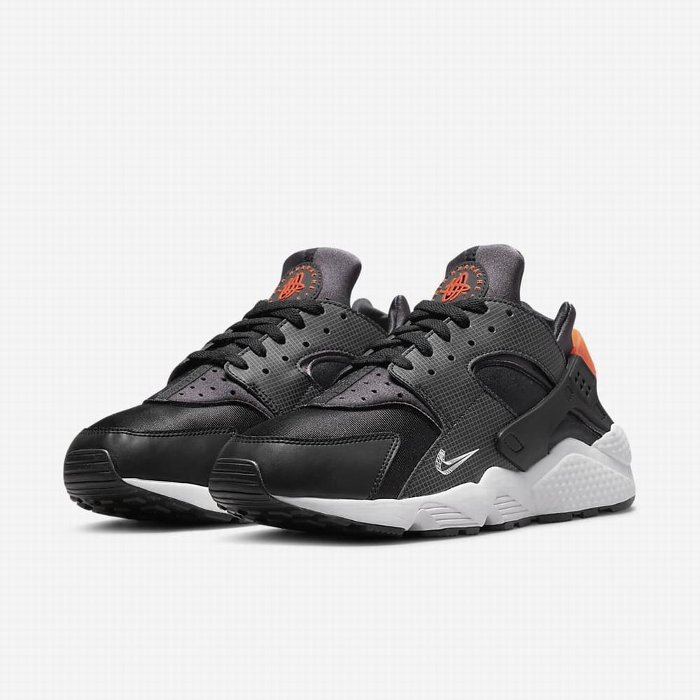 Tenisky Nike Air Huarache Panske Čierne Oranžové Siva Biele | SK812964