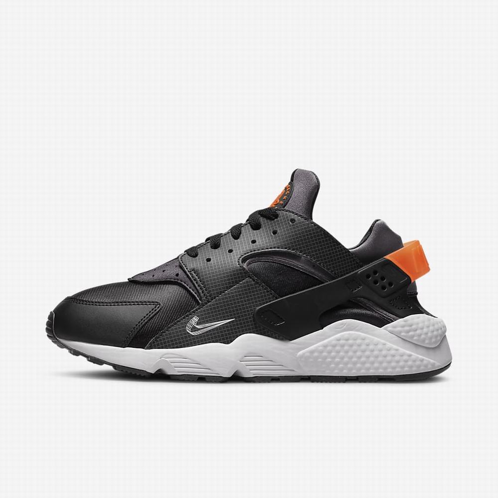 Tenisky Nike Air Huarache Panske Čierne Oranžové Siva Biele | SK812964