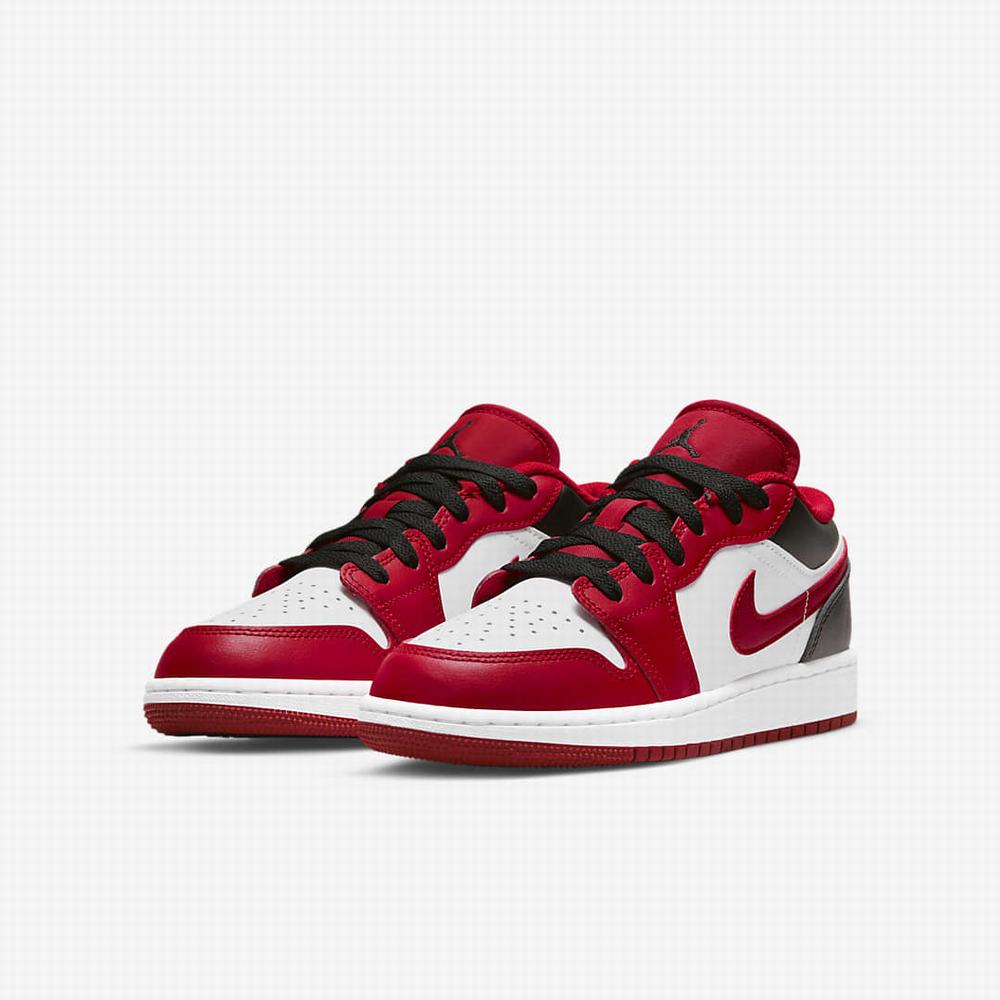 Tenisky Nike Air Jordan 1 Low Detske Biele Čierne Červené | SK803961