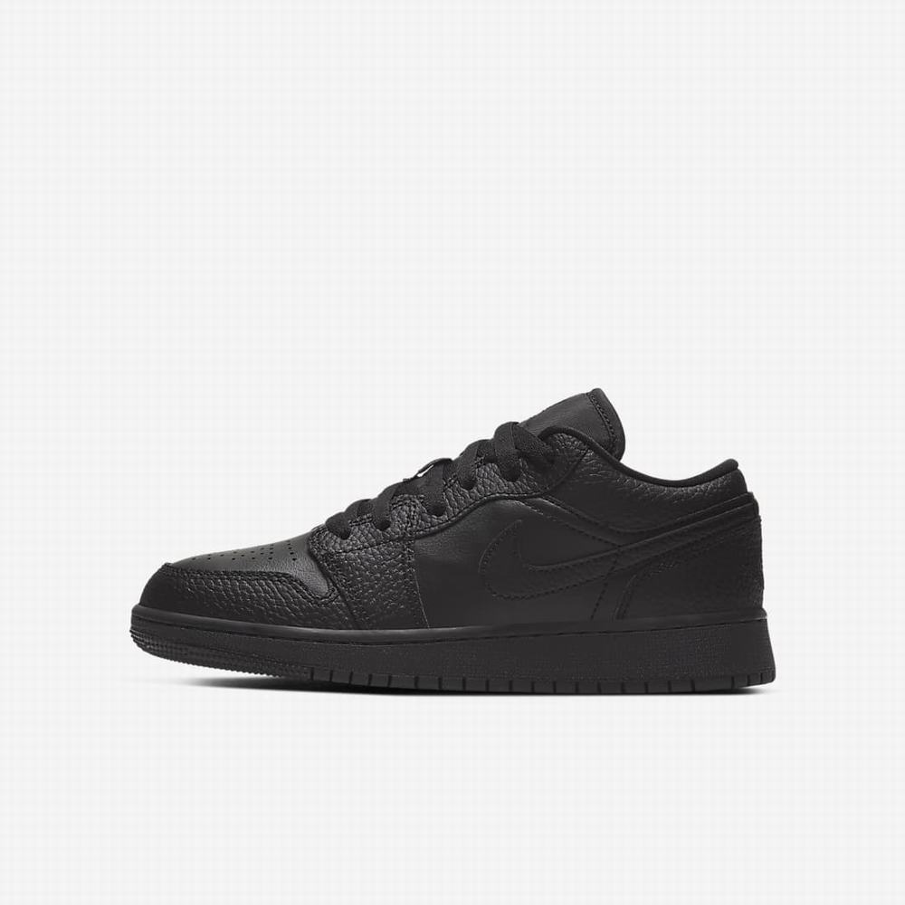 Tenisky Nike Air Jordan 1 Low Detske Čierne | SK857920