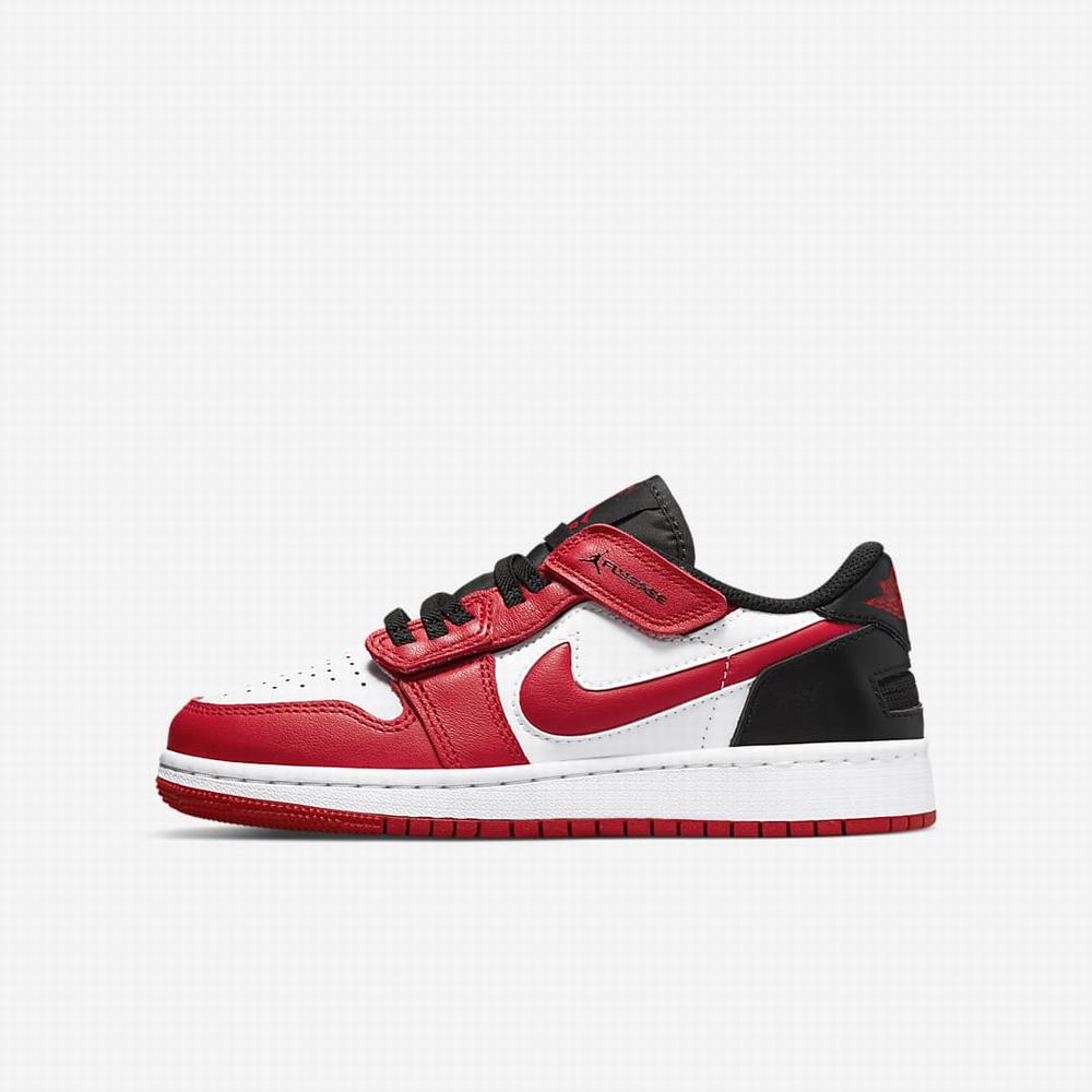 Tenisky Nike Air Jordan 1 Low FlyEase Detske Biele Čierne Červené | SK368049