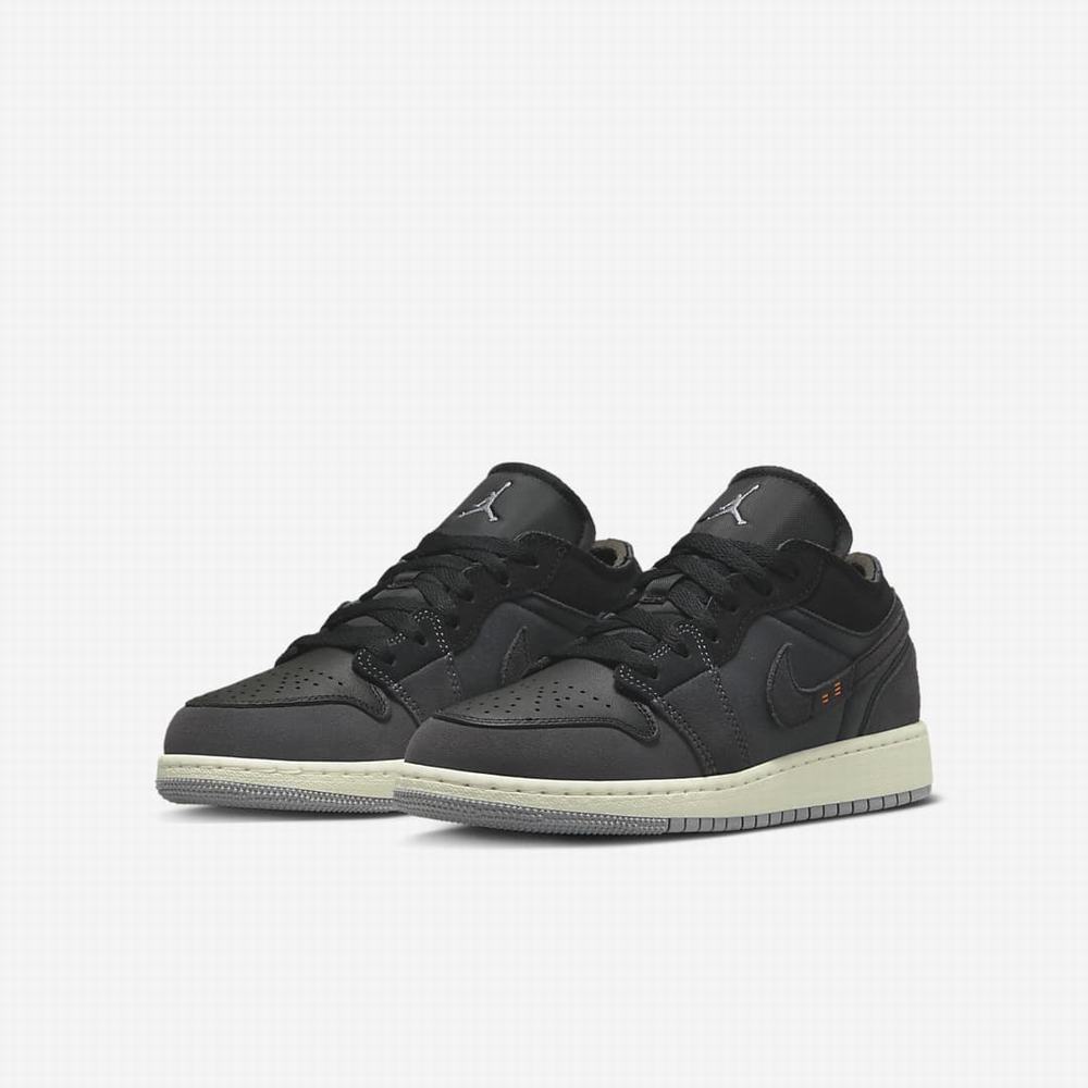 Tenisky Nike Air Jordan 1 Low SE Craft Detske Čierne Tmavo Siva Siva | SK570826