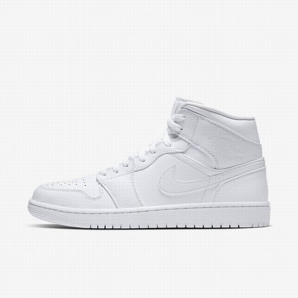 Tenisky Nike Air Jordan 1 Mid Panske Biele | SK674183