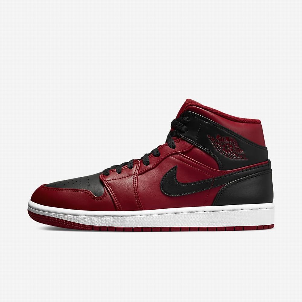 Tenisky Nike Air Jordan 1 Mid Panske Červené Biele Čierne | SK630847