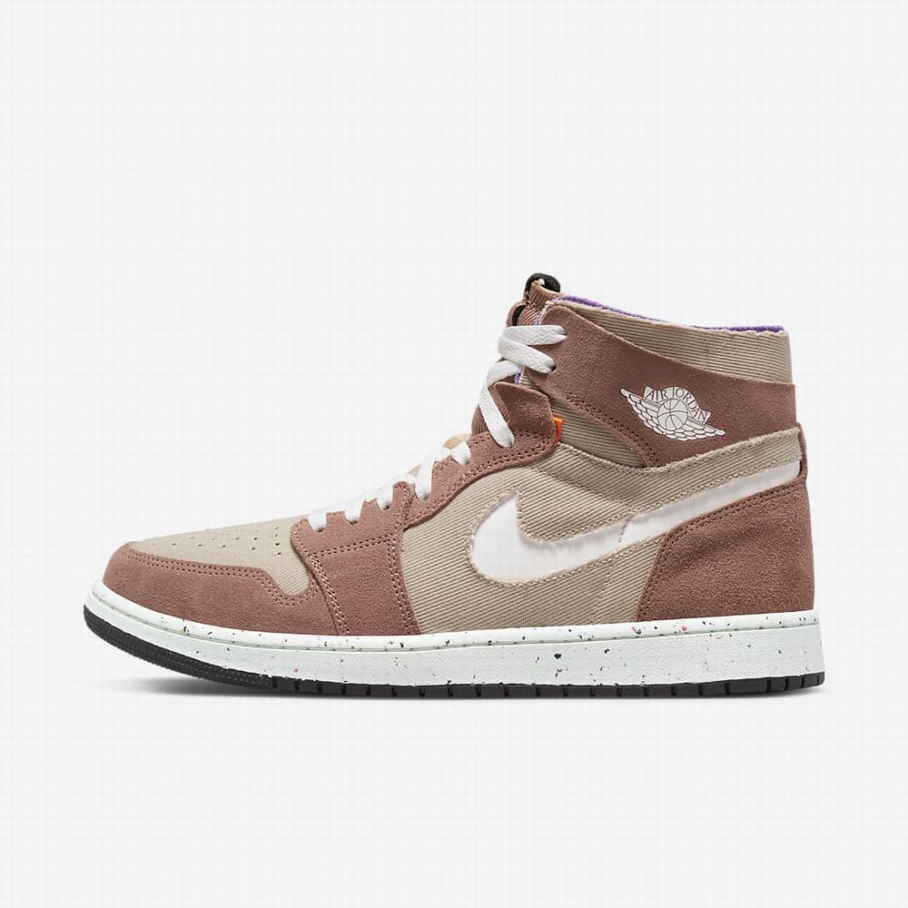 Tenisky Nike Air Jordan 1 Zoom CMFT Panske Hnedožltý Siva Hnedožltý Ruzove Nachový Biele | SK653724