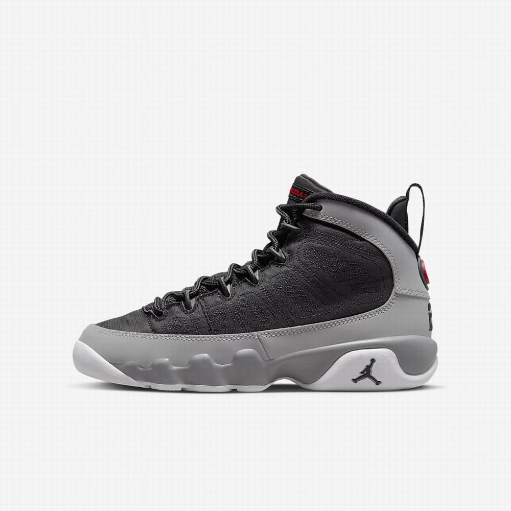 Tenisky Nike Air Jordan 9 Retro Detske Čierne Siva Biele Červené | SK156024