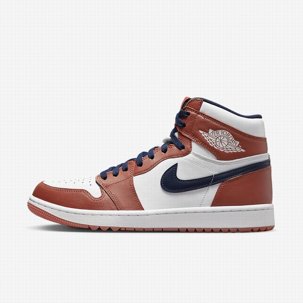 Tenisky Nike Air Jordan I High x Eastside Golfové Panske Oranžové Biele Metal Zlate Námornícka Modrá | SK246539