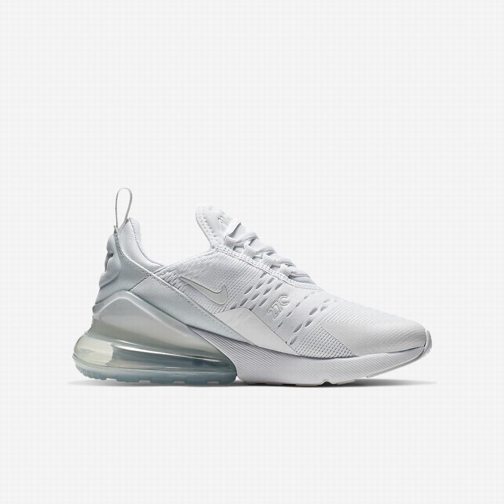 Tenisky Nike Air Max 270 Detske Biele Metal Strieborne Biele | SK504381