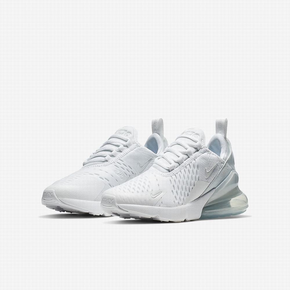 Tenisky Nike Air Max 270 Detske Biele Metal Strieborne Biele | SK504381